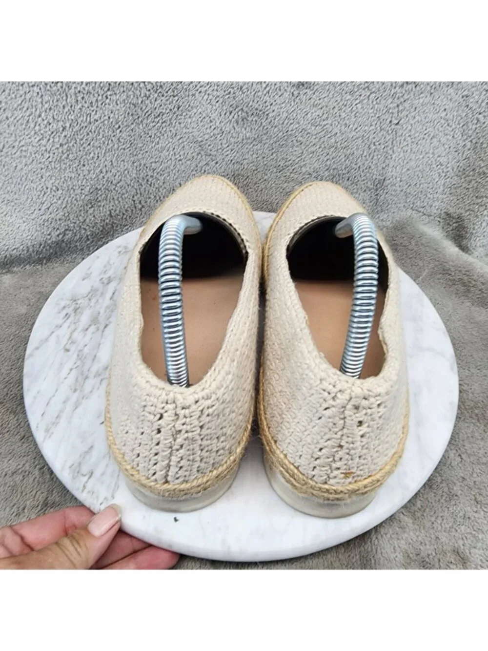 Louise et Cie Shoes Womens Size 8 Calum Cream Crochet Espadrille Flats *Read*